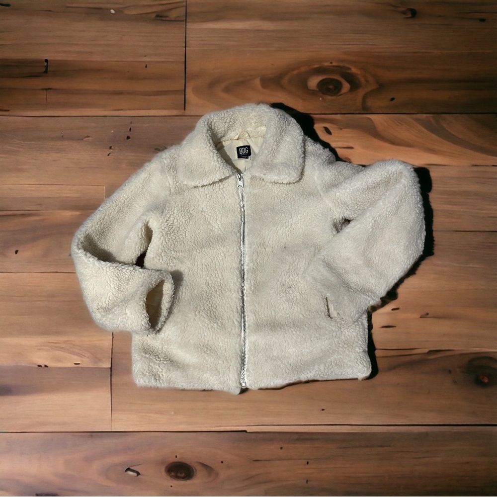 Urban Outfitters BDG teddy/fleece jacket sz M very loved. Kept me warm.